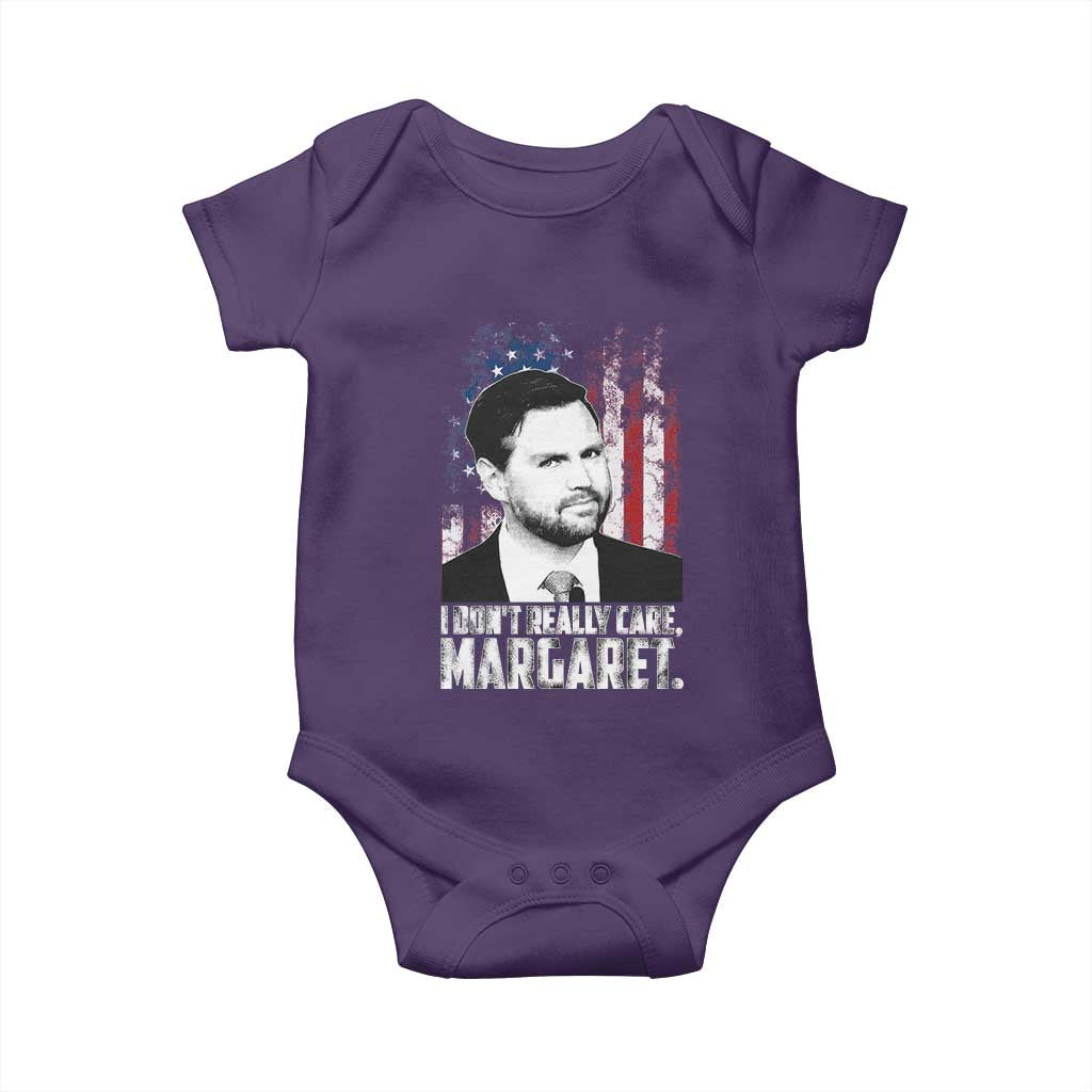 I Don't Really Care Margaret Jd Vance Baby Onesie Vice President American Flag