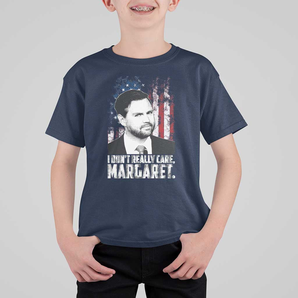 I Don't Really Care Margaret Jd Vance T Shirt For Kid Vice President American Flag