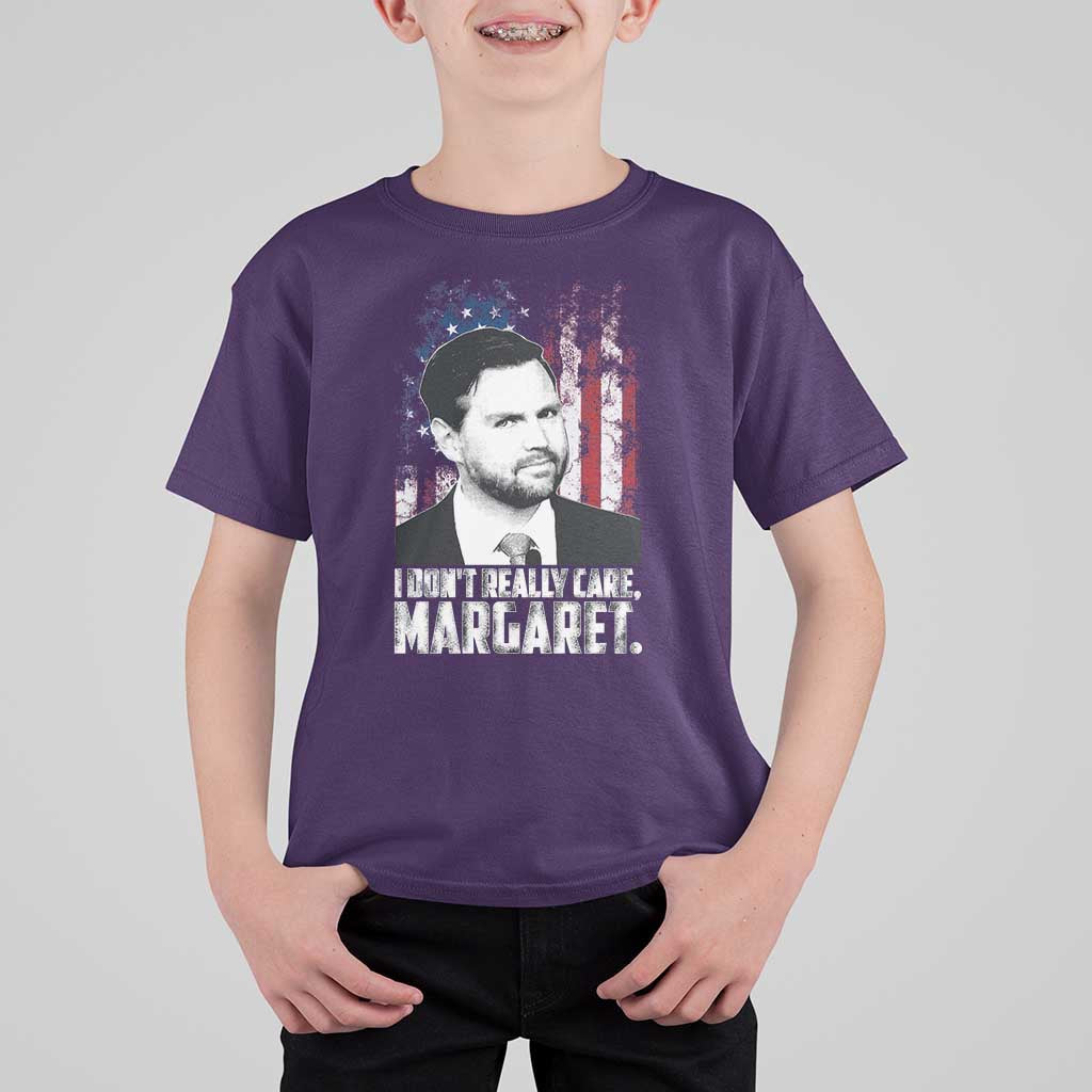 I Don't Really Care Margaret Jd Vance T Shirt For Kid Vice President American Flag