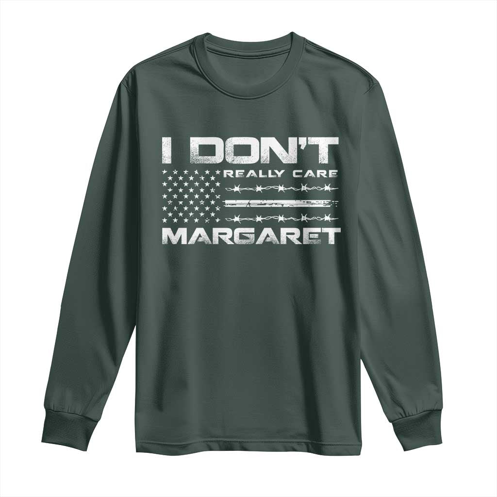 I Don't Really Care Margaret VP Jd Vance Long Sleeve Shirt American Flag