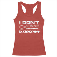 I Don't Really Care Margaret VP Jd Vance Racerback Tank Top American Flag