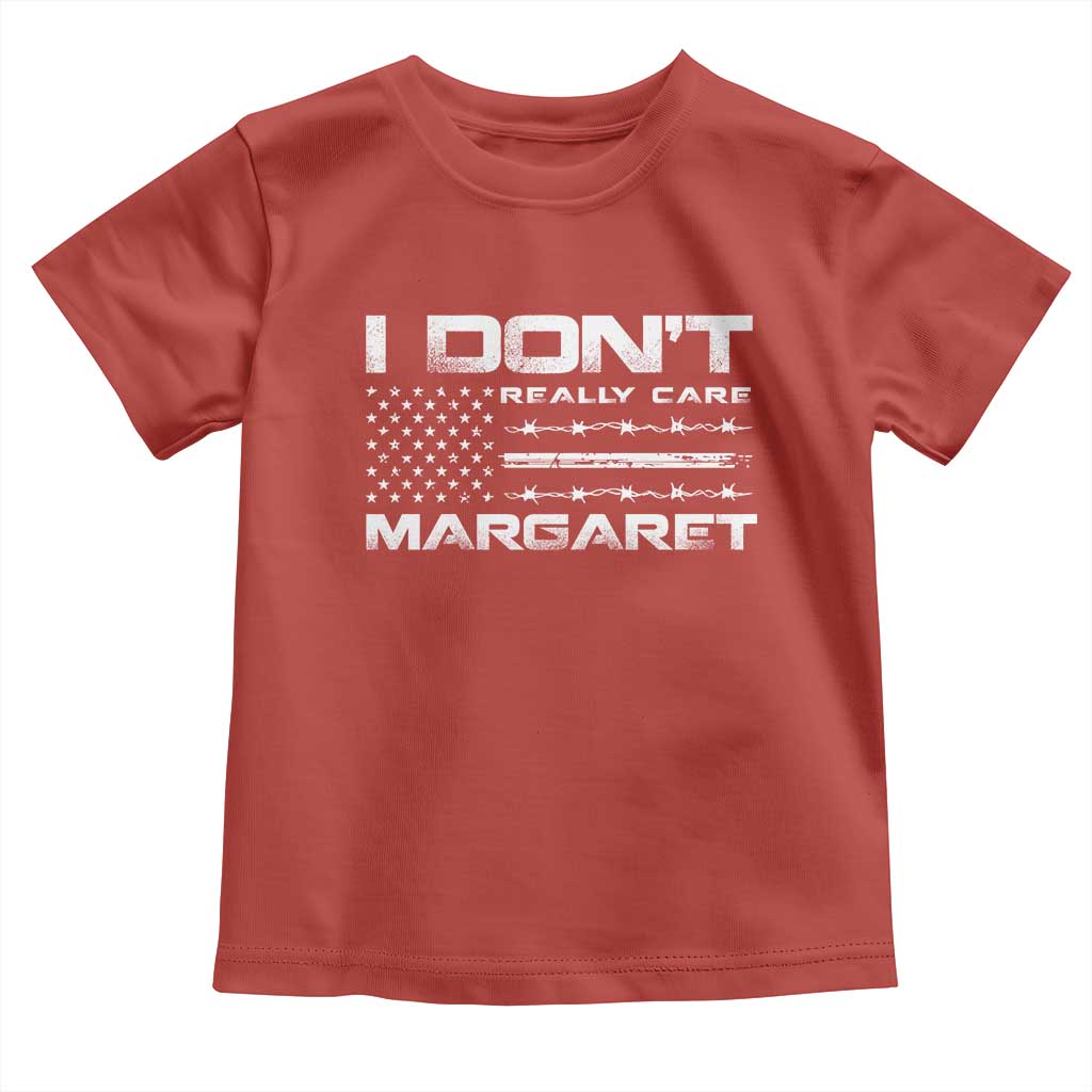 I Don't Really Care Margaret VP Jd Vance Toddler T Shirt American Flag