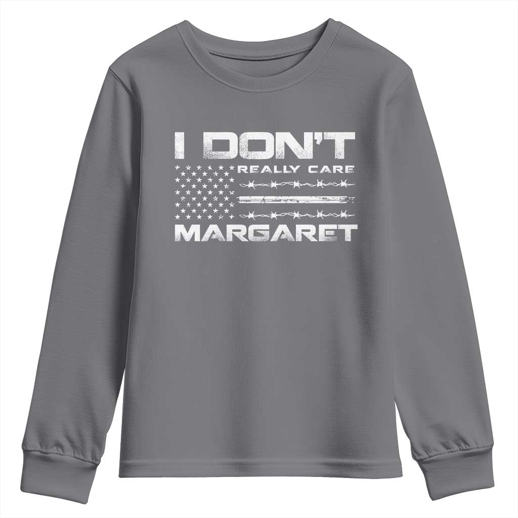 I Don't Really Care Margaret VP Jd Vance Youth Sweatshirt American Flag
