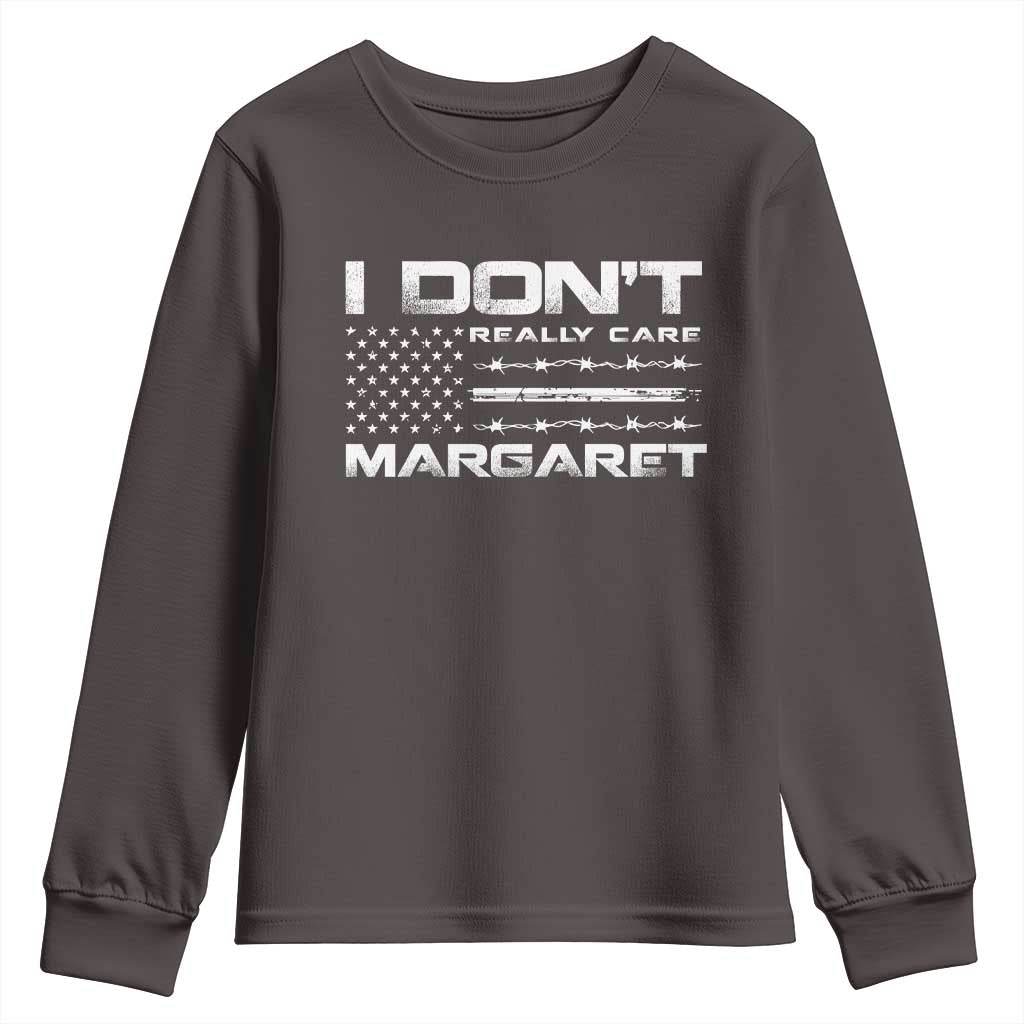 I Don't Really Care Margaret VP Jd Vance Youth Sweatshirt American Flag