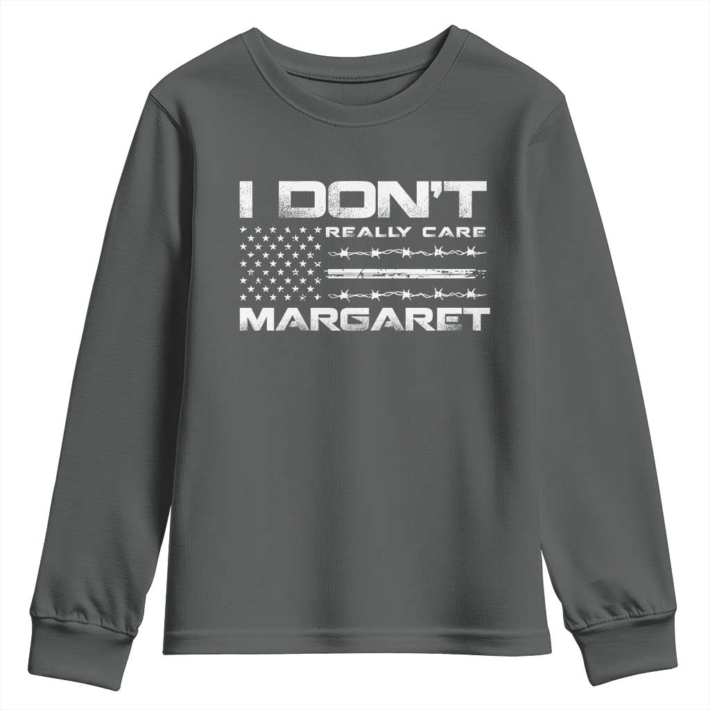 I Don't Really Care Margaret VP Jd Vance Youth Sweatshirt American Flag