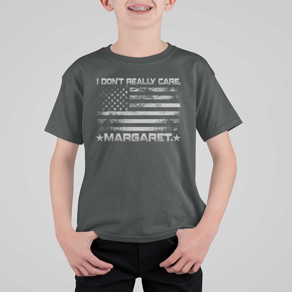 I Don't Really Care Margaret Jd Vance T Shirt For Kid VP USA Flag