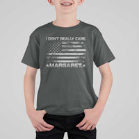 I Don't Really Care Margaret Jd Vance T Shirt For Kid VP USA Flag