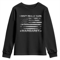 I Don't Really Care Margaret Jd Vance Youth Sweatshirt VP USA Flag
