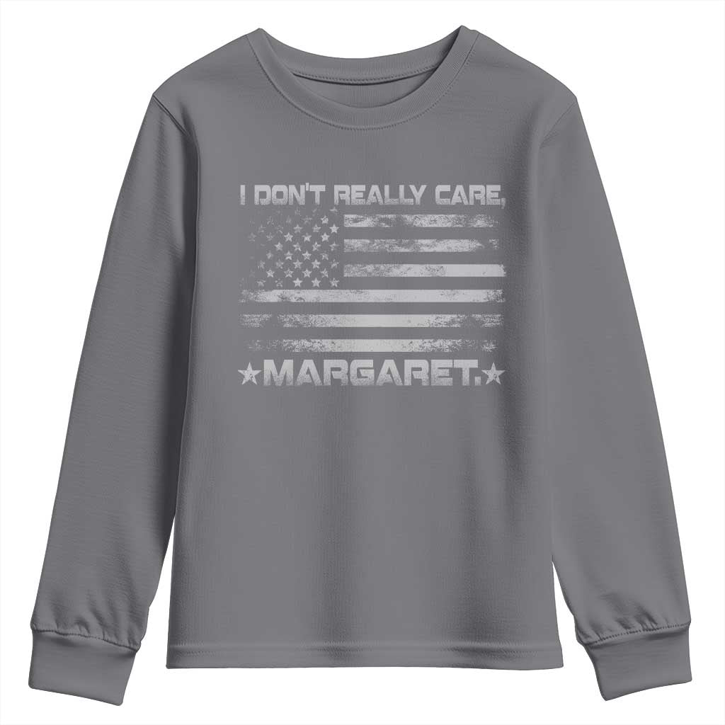I Don't Really Care Margaret Jd Vance Youth Sweatshirt VP USA Flag