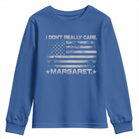I Don't Really Care Margaret Jd Vance Youth Sweatshirt VP USA Flag