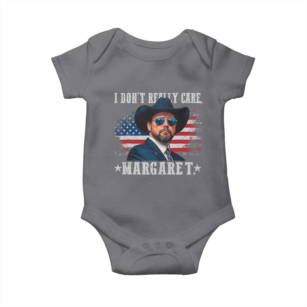 I Don't Really Care Margaret Vice President Jd Vance Cowboy Baby Onesie