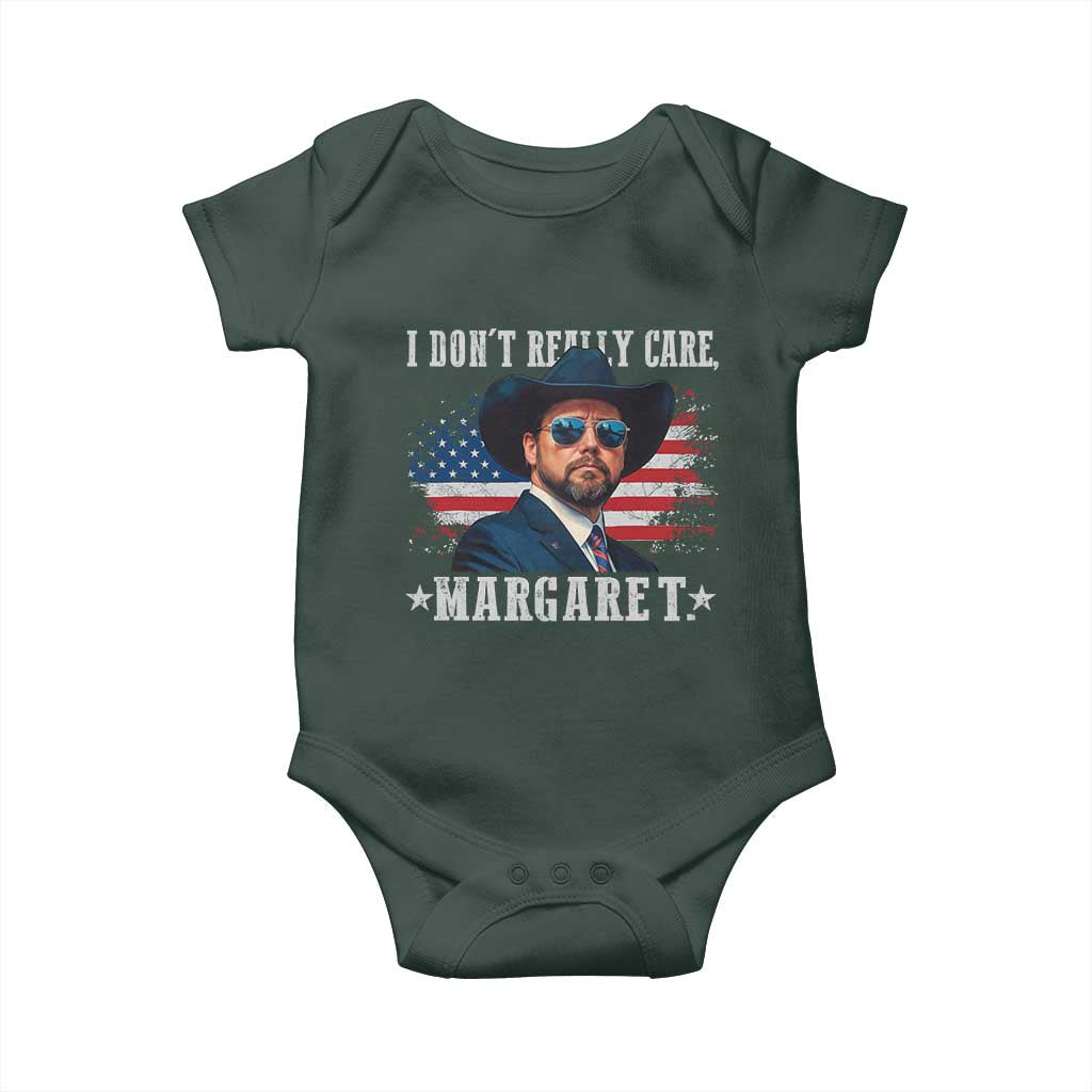 I Don't Really Care Margaret Vice President Jd Vance Cowboy Baby Onesie