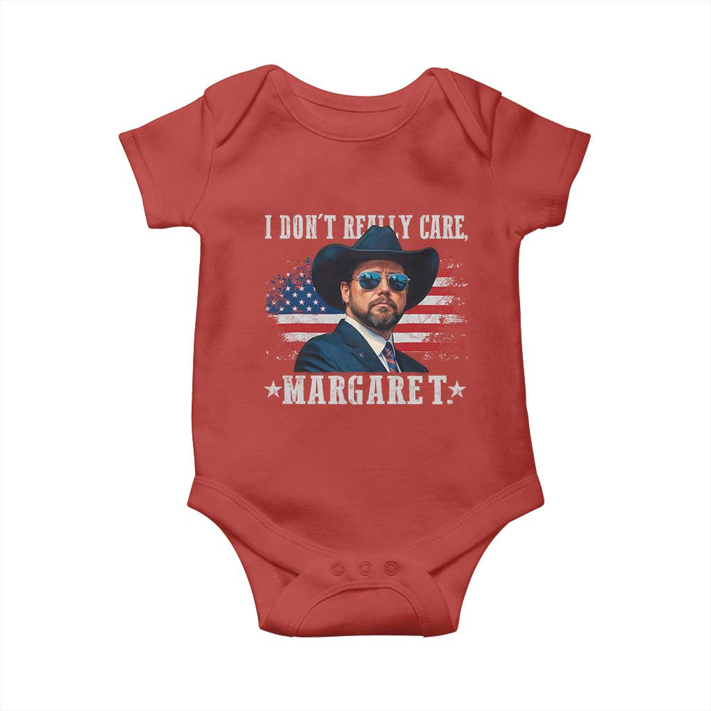 I Don't Really Care Margaret Vice President Jd Vance Cowboy Baby Onesie