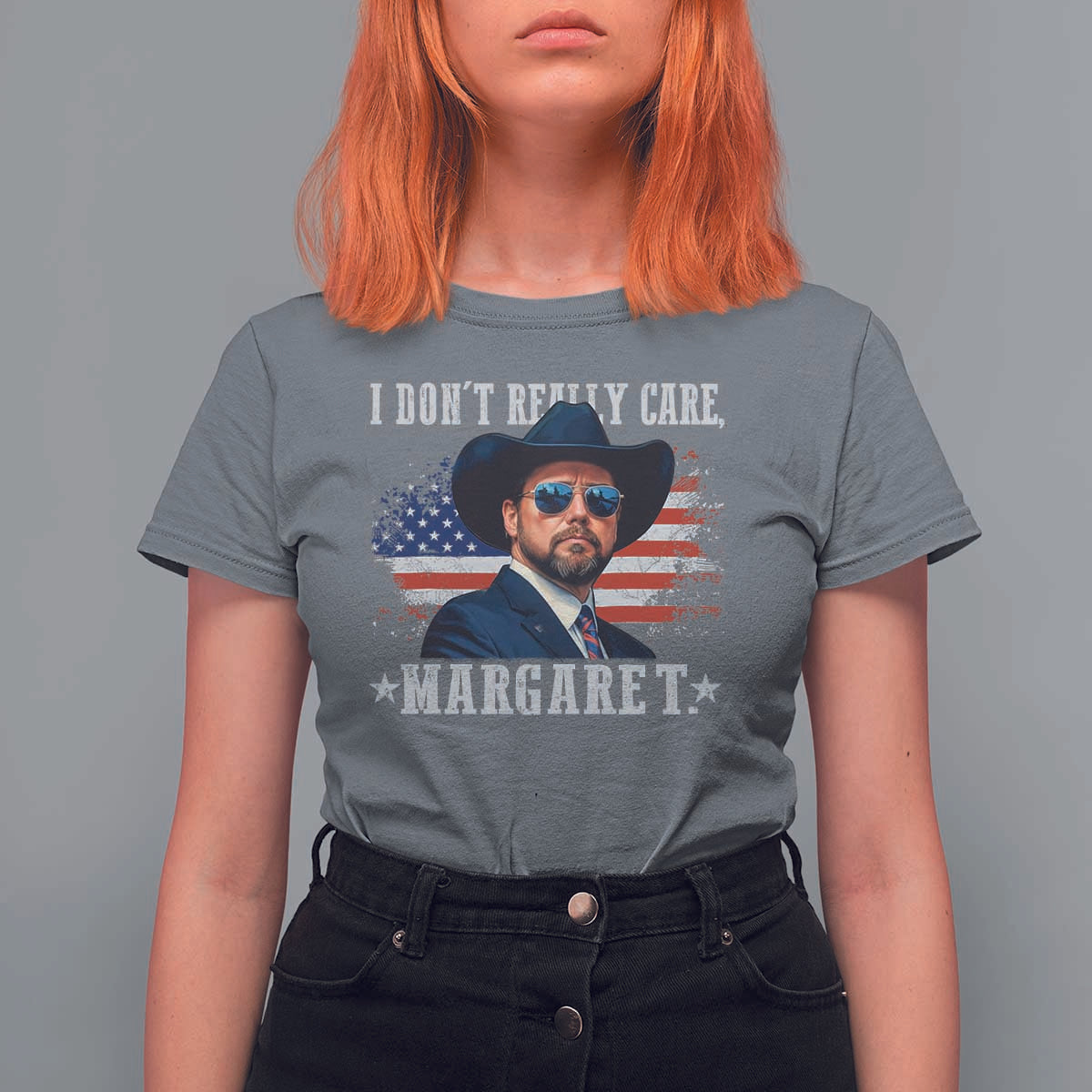 I Don't Really Care Margaret Vice President Jd Vance Cowboy T Shirt For Women