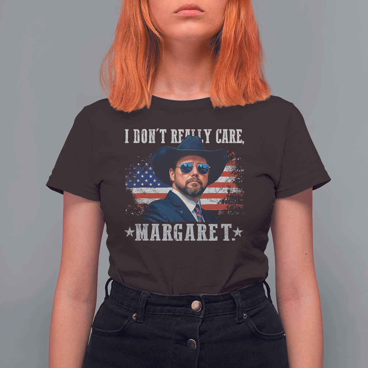 I Don't Really Care Margaret Vice President Jd Vance Cowboy T Shirt For Women