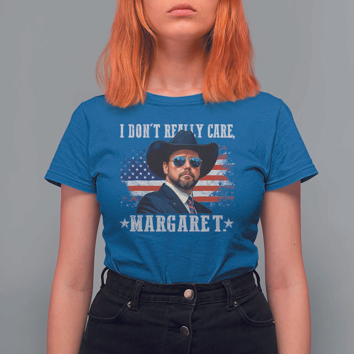 I Don't Really Care Margaret Vice President Jd Vance Cowboy T Shirt For Women