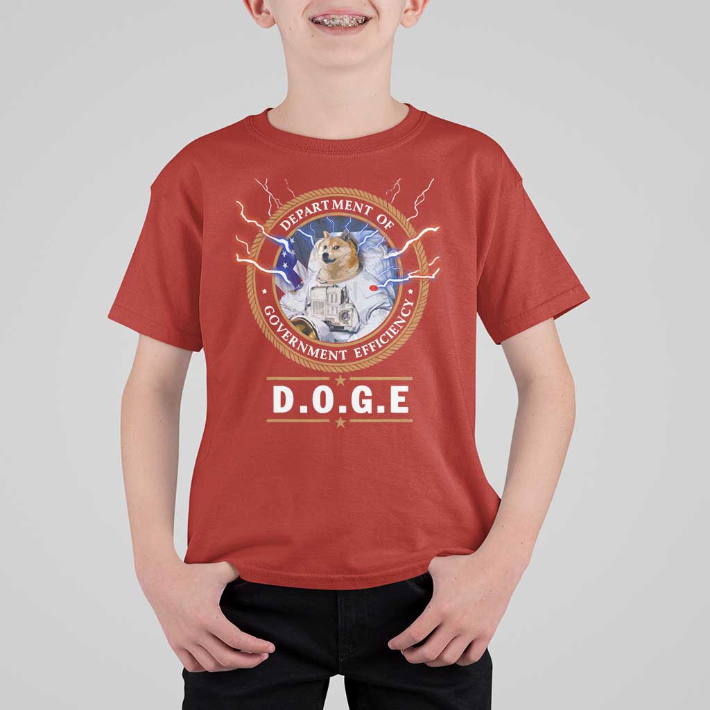 DOGE Department of Government Efficiency T Shirt For Kid Crypto Meme