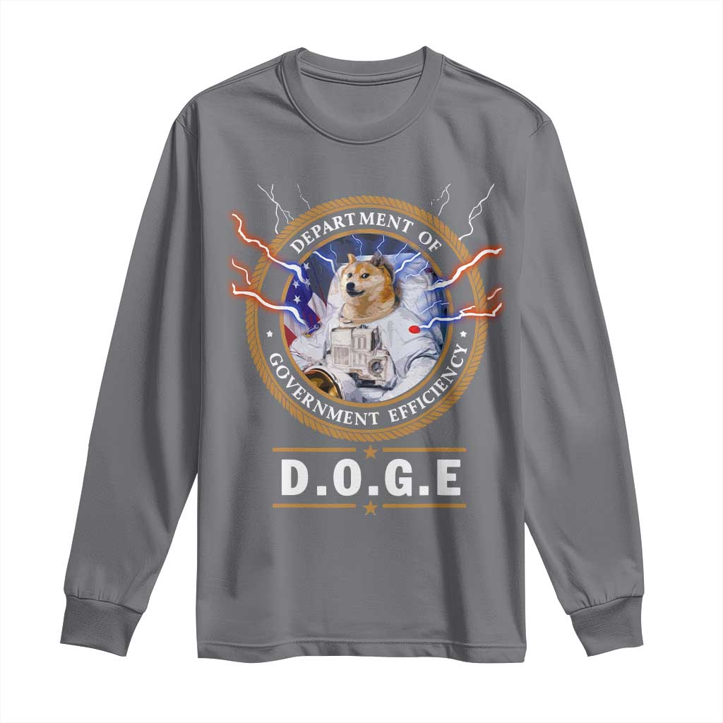 DOGE Department of Government Efficiency Long Sleeve Shirt Crypto Meme