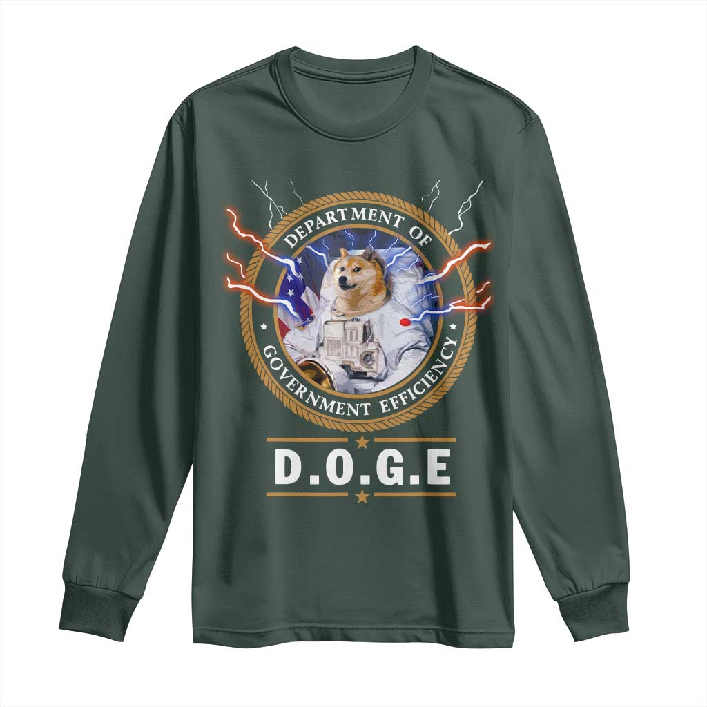 DOGE Department of Government Efficiency Long Sleeve Shirt Crypto Meme