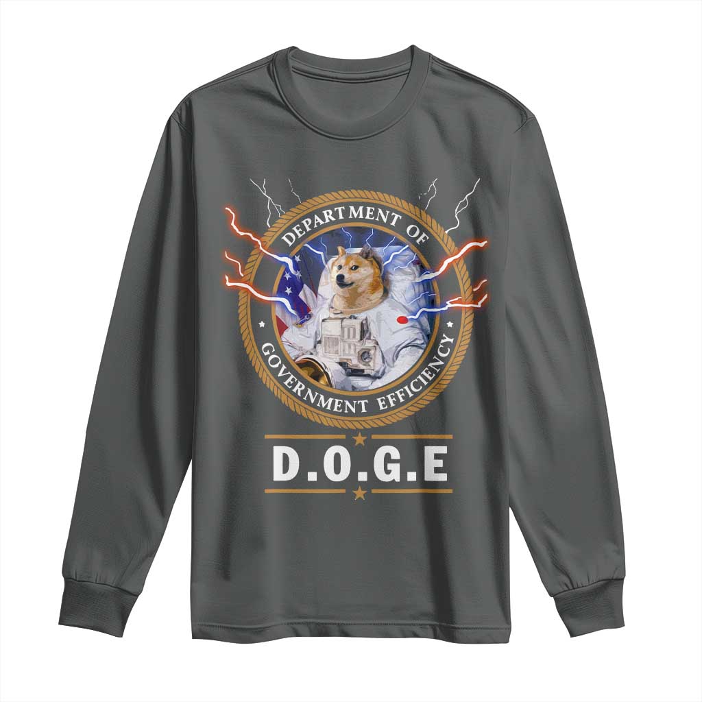 DOGE Department of Government Efficiency Long Sleeve Shirt Crypto Meme