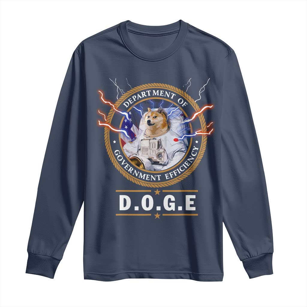 DOGE Department of Government Efficiency Long Sleeve Shirt Crypto Meme