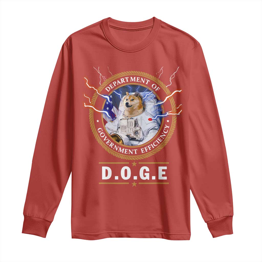 DOGE Department of Government Efficiency Long Sleeve Shirt Crypto Meme