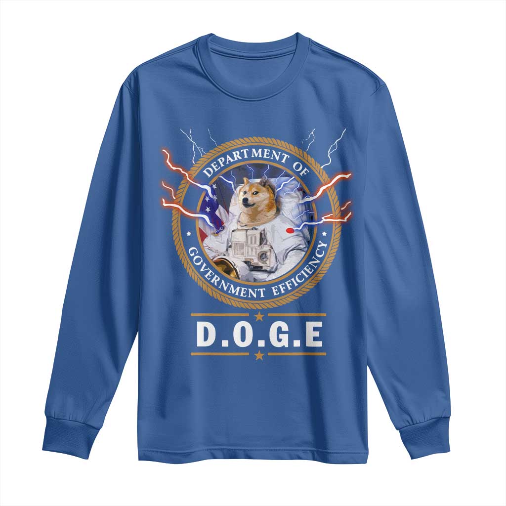 DOGE Department of Government Efficiency Long Sleeve Shirt Crypto Meme