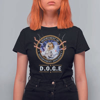 DOGE Department of Government Efficiency T Shirt For Women Crypto Meme