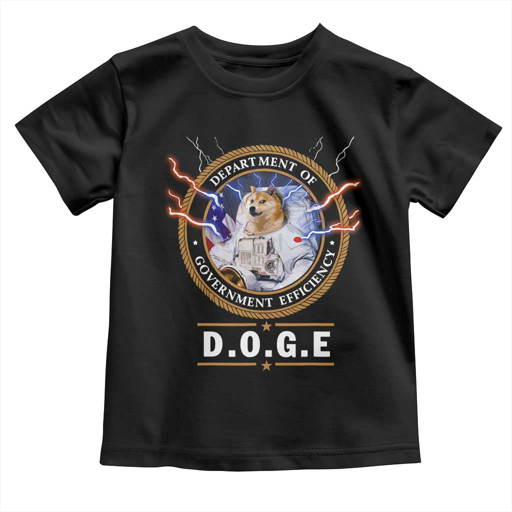 DOGE Department of Government Efficiency Toddler T Shirt Crypto Meme