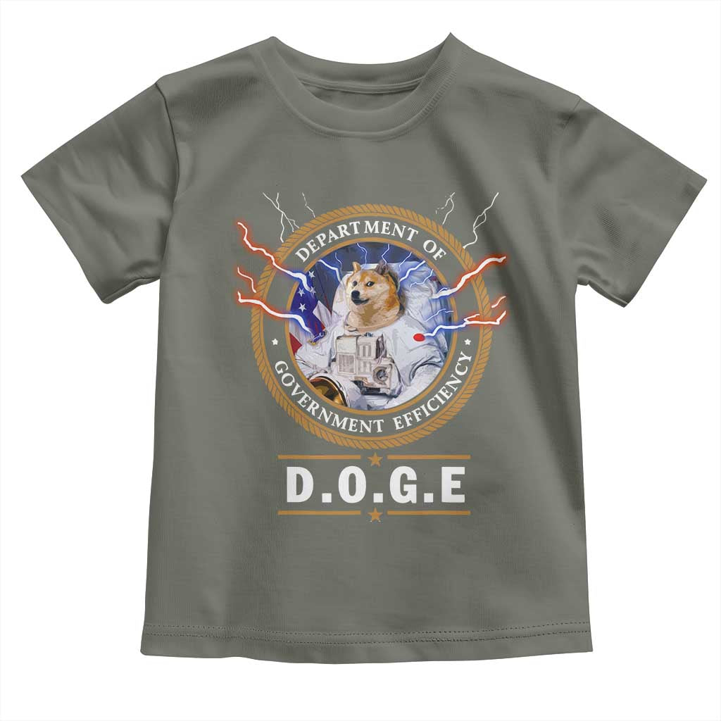 DOGE Department of Government Efficiency Toddler T Shirt Crypto Meme