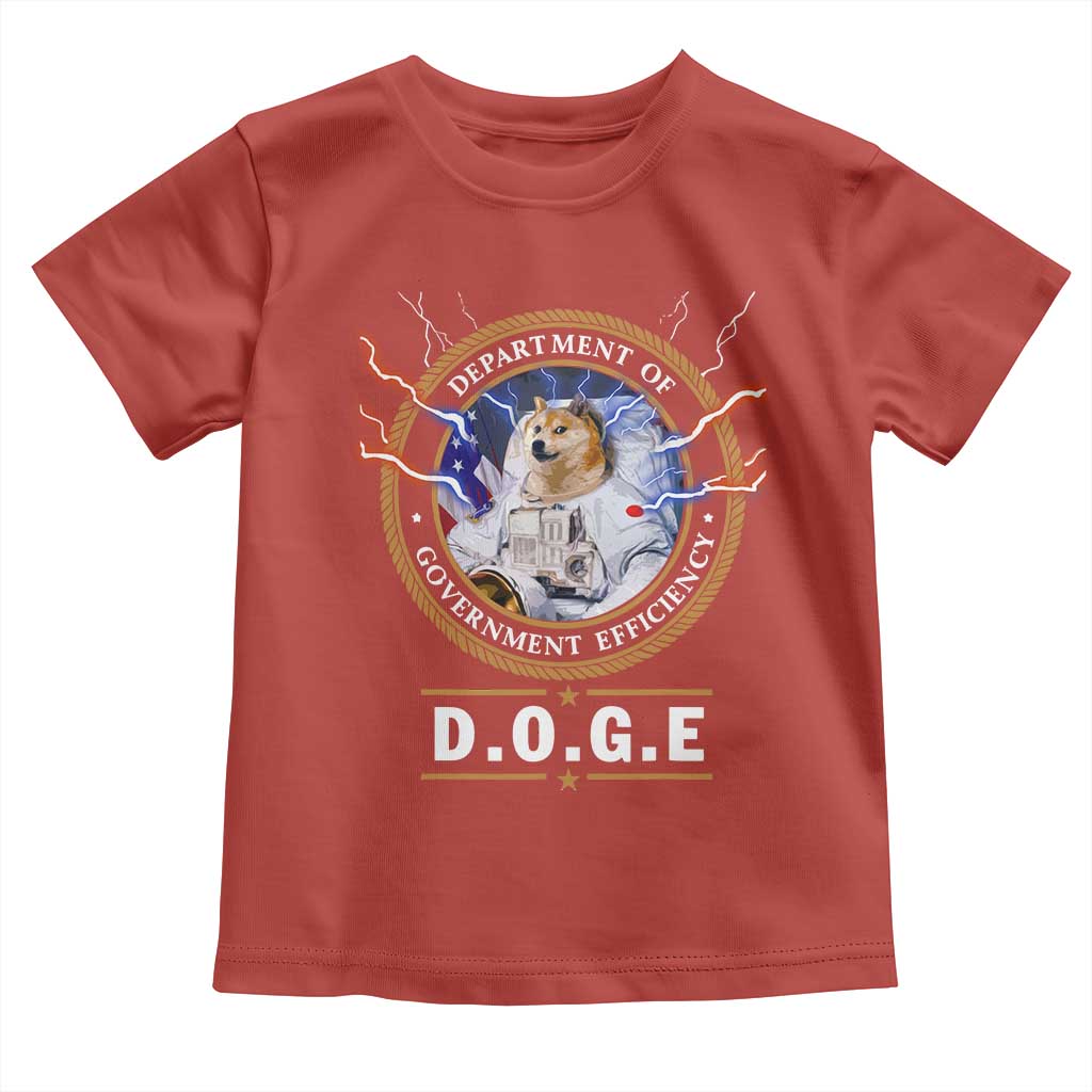 DOGE Department of Government Efficiency Toddler T Shirt Crypto Meme