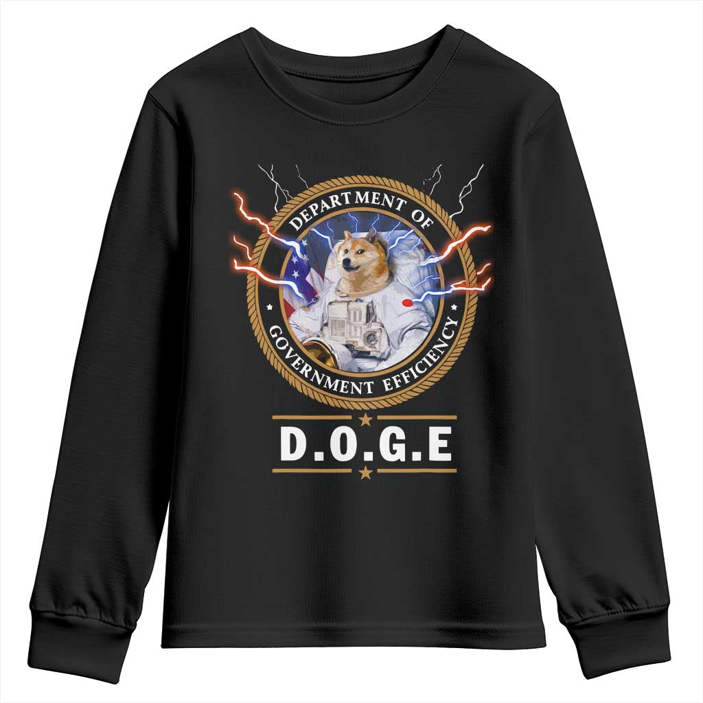 DOGE Department of Government Efficiency Youth Sweatshirt Crypto Meme