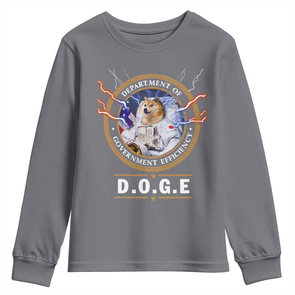 DOGE Department of Government Efficiency Youth Sweatshirt Crypto Meme
