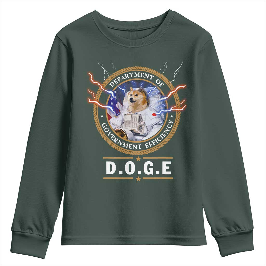 DOGE Department of Government Efficiency Youth Sweatshirt Crypto Meme