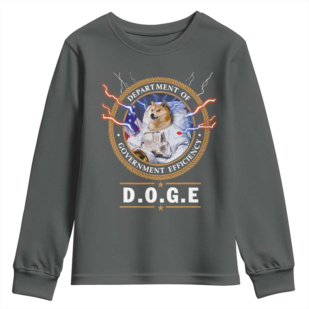 DOGE Department of Government Efficiency Youth Sweatshirt Crypto Meme
