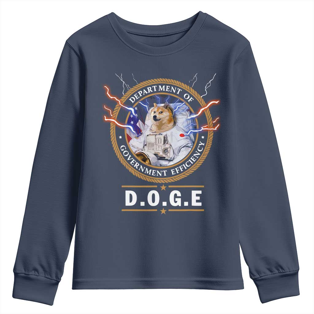 DOGE Department of Government Efficiency Youth Sweatshirt Crypto Meme