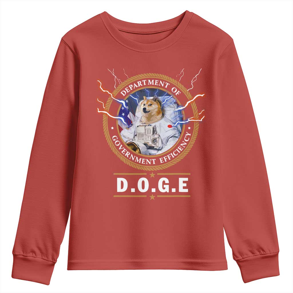 DOGE Department of Government Efficiency Youth Sweatshirt Crypto Meme