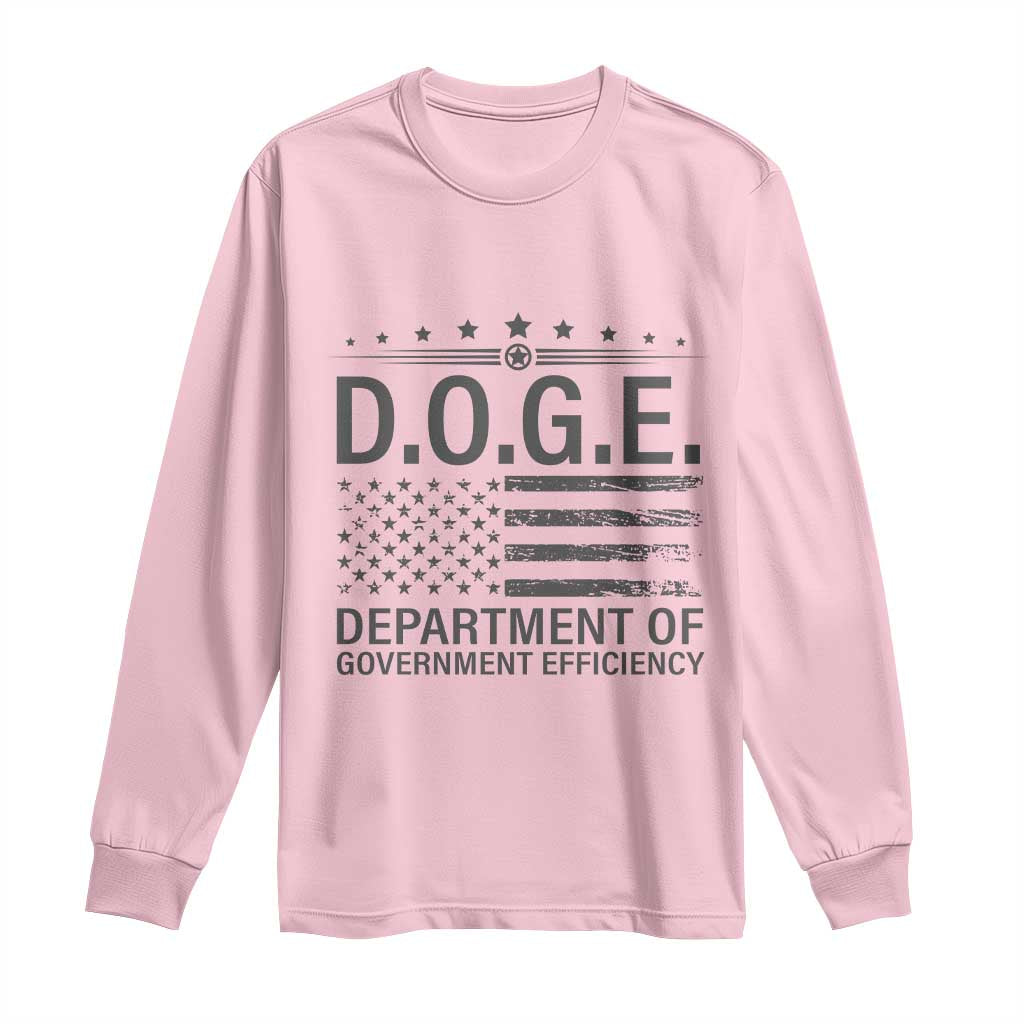 D.O.G.E. DOGE Department of Government Efficiency Long Sleeve Shirt