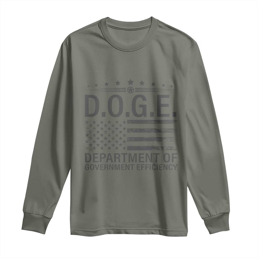 D.O.G.E. DOGE Department of Government Efficiency Long Sleeve Shirt