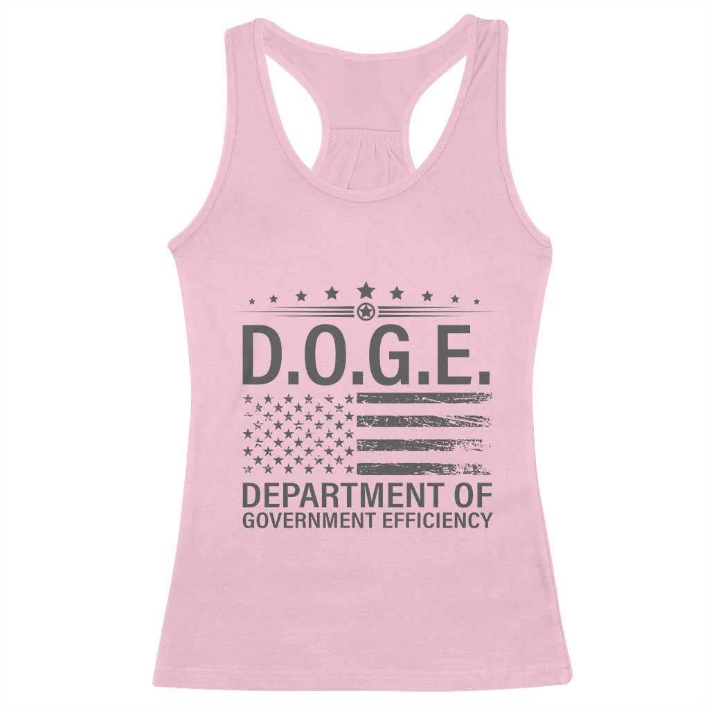 D.O.G.E. DOGE Department of Government Efficiency Racerback Tank Top