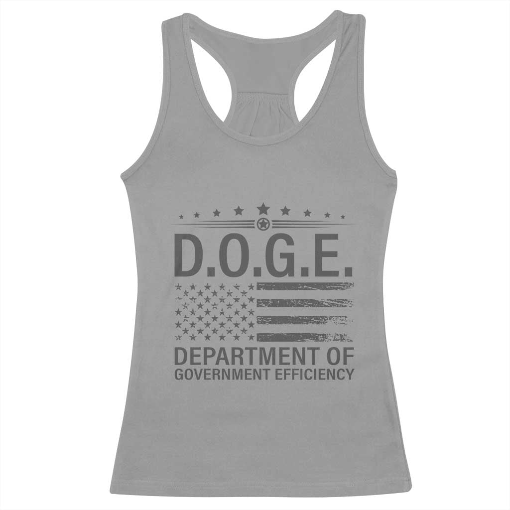 D.O.G.E. DOGE Department of Government Efficiency Racerback Tank Top