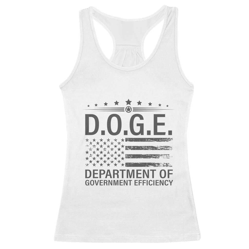 D.O.G.E. DOGE Department of Government Efficiency Racerback Tank Top