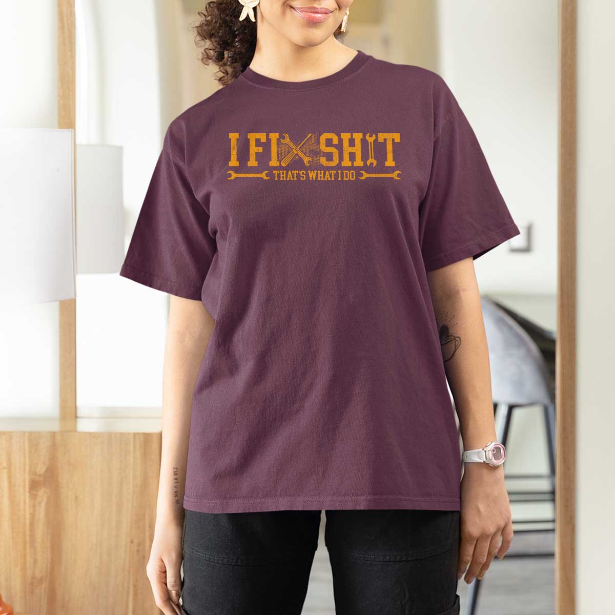 I Fix Shit Thats What I Do T Shirt For Women Funny Dad Grandpa