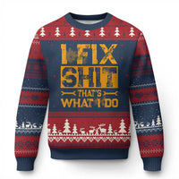 Funny Dad Grandpa Ugly Christmas Sweater I Fix Shit Thats What I Do