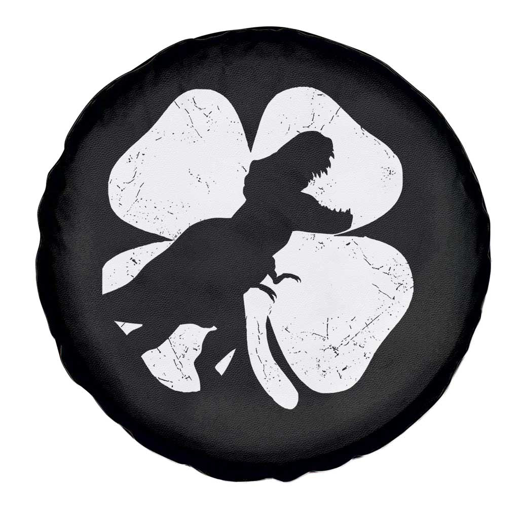 Dinosaur St Patricks Day Shamrock Spare Tire Cover Silhouette Boys Toddler Kids