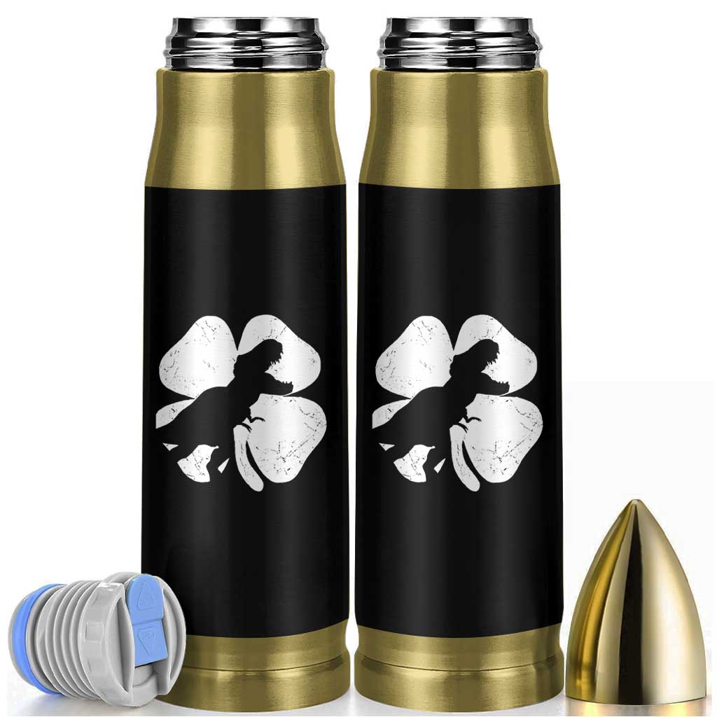 Dinosaur St Patricks Day Shamrock Bullet Tumbler Silhouette Boys Toddler Kids