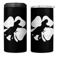 Dinosaur St Patricks Day Shamrock 4 in 1 Can Cooler Tumbler Silhouette Boys Toddler Kids