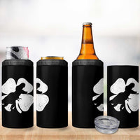Dinosaur St Patricks Day Shamrock 4 in 1 Can Cooler Tumbler Silhouette Boys Toddler Kids