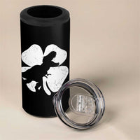 Dinosaur St Patricks Day Shamrock 4 in 1 Can Cooler Tumbler Silhouette Boys Toddler Kids