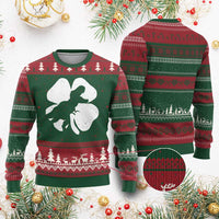 Dinosaur St Patricks Day Shamrock Ugly Christmas Sweater Silhouette Boys Toddler Kids